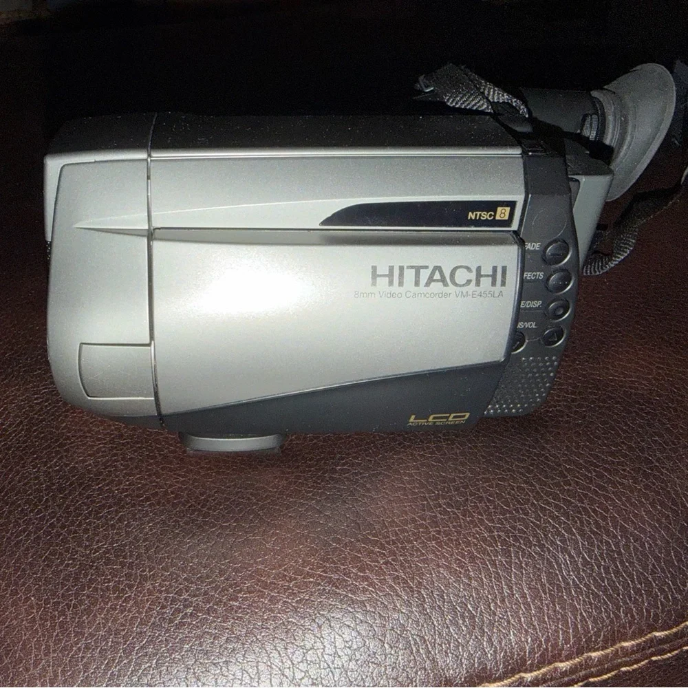 Hitachi Silver and Black 8mm Video Camcorder - Compact Handheld Recorder